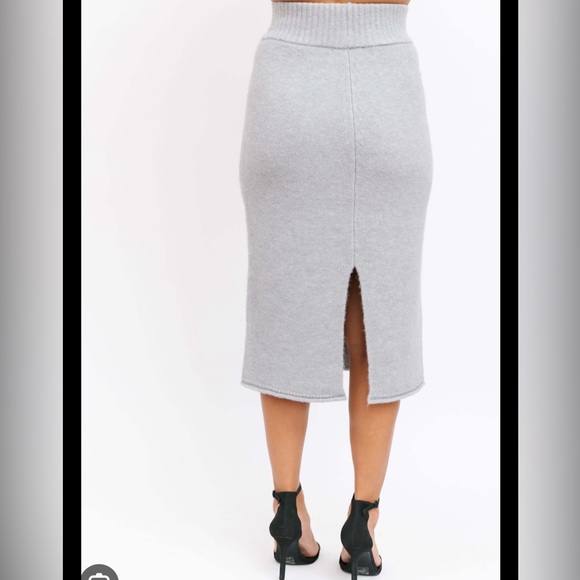 Smash & Tess Tori Midi Skirt in Mid Heather Grey - Picture 6 of 6